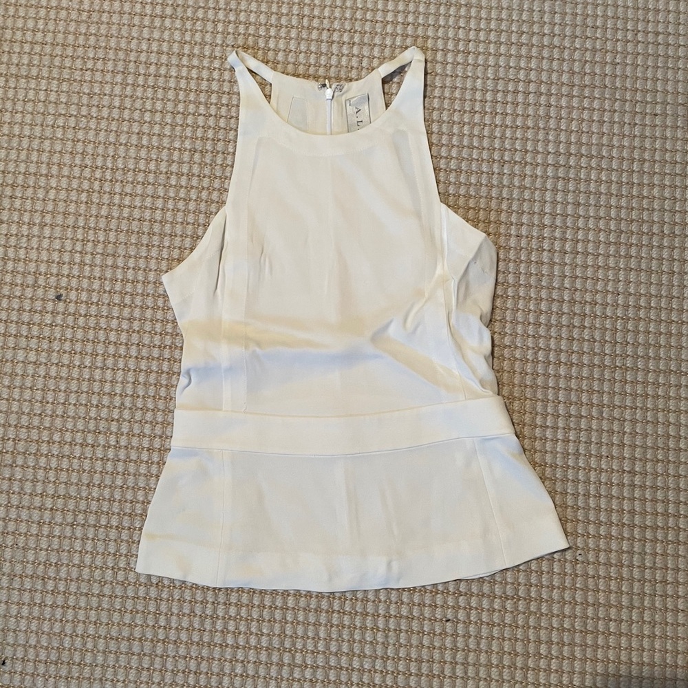 A.L.C. White silk tank blouse